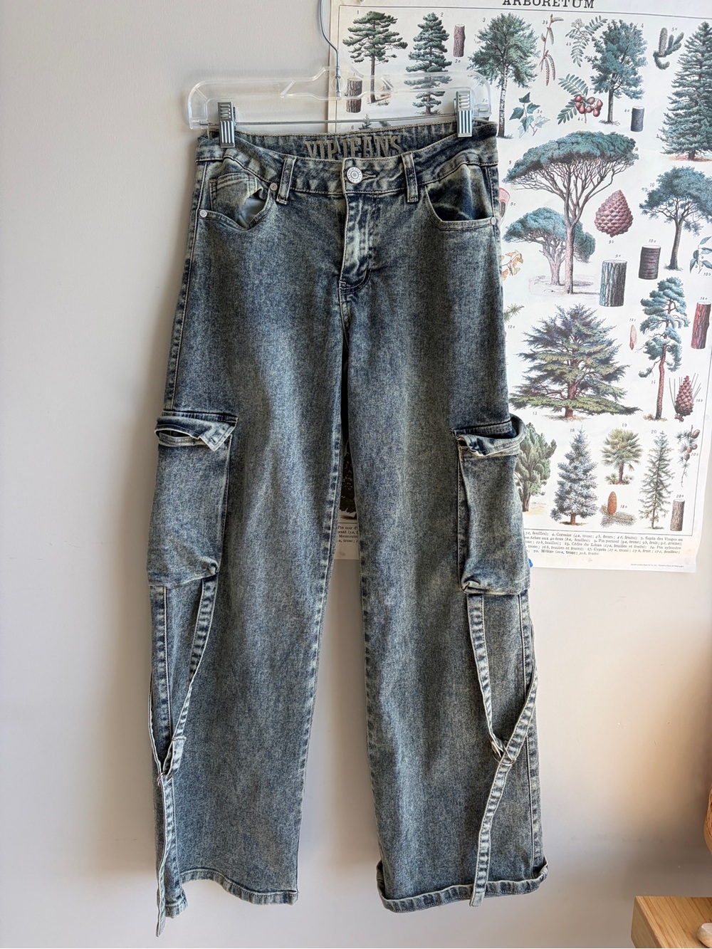 VIP Jeans Acid Washed Cargo Size 25